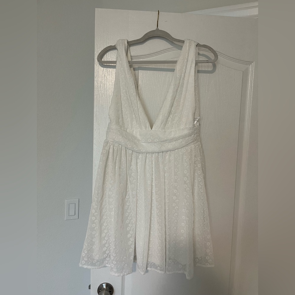 Lulu's White Pleated Tiered Sundress for Brides